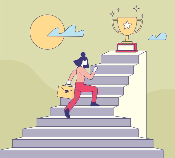 Look, Leap, Level Up: How to Set Meaningful Business Goals in 2022 (Plus a Free Template!)