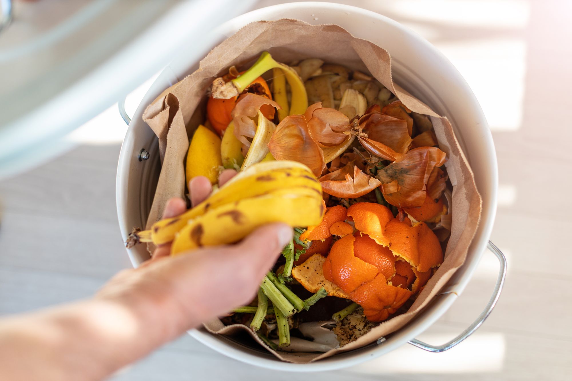 A home compost bin