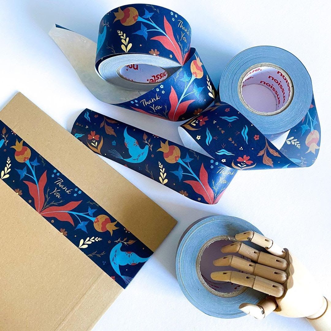 Kraft Paper Tape Snail Mail Paper Packing Tape Eco-friendly Packaging Tape  Sustainable Eco Packaging 